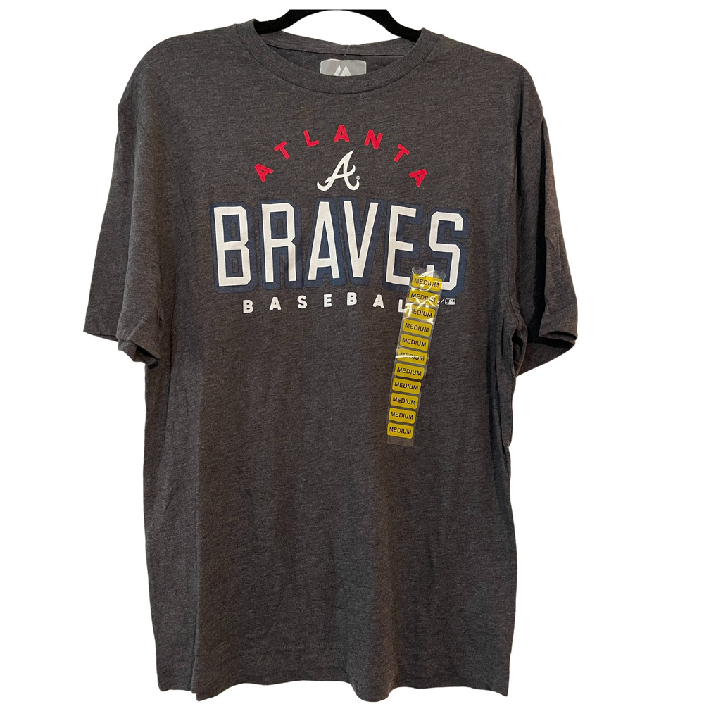 Majestic Atlanta Braves Baseball Men's T-Shirt Size M NWT